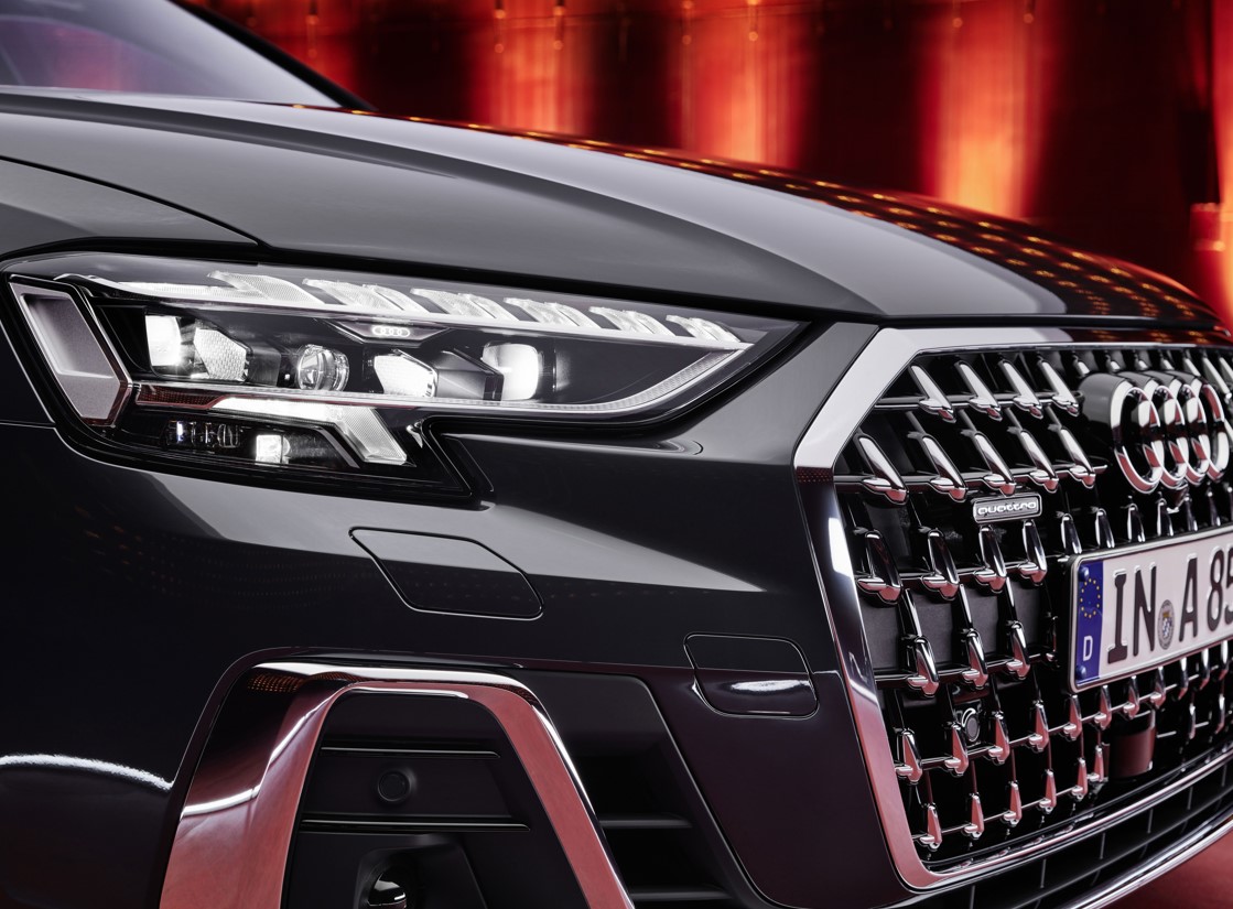 Audi adds 'digital matrix' LED headlights and OLED rear lights to A8 - Just  Auto